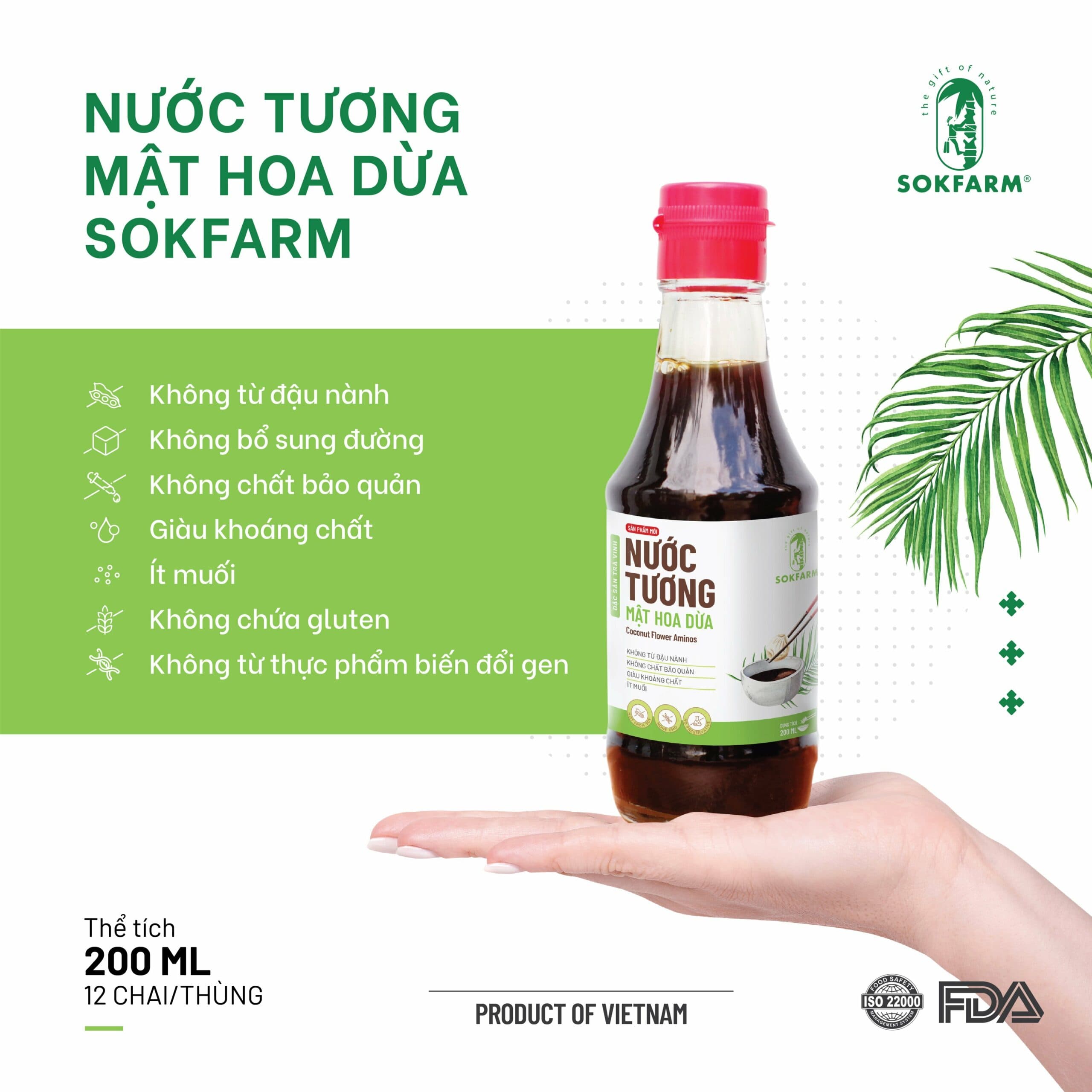 Nuoc tuong mat hoa dua Sokfarm 100 thien nhien-1 Nước tương mật hoa dừa Sokfarm chính hãng