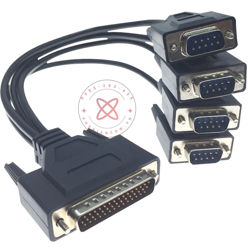 Cáp chuyển đổi DB44 sang 4 cổng DB9 RS232 COM chân đực